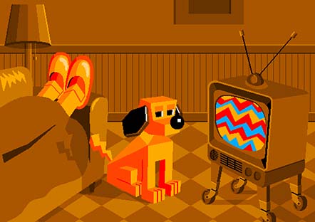 Doggie,TV&Sofa '91